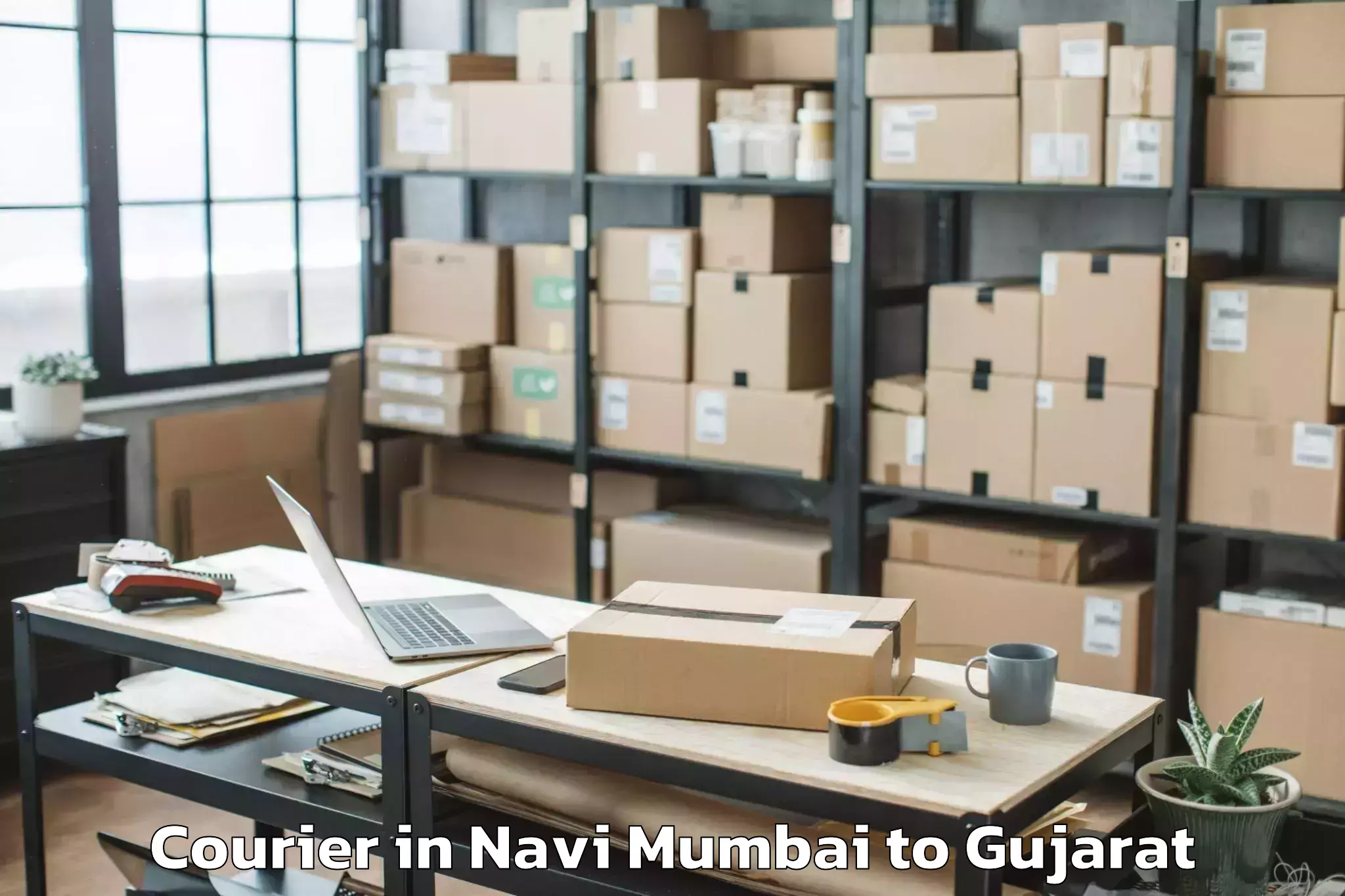 Easy Navi Mumbai to Veer Narmad South Gujarat Univ Courier Booking